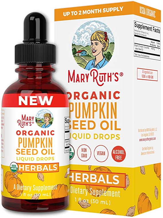 Pumpkin Seed Oil | 2 Month Supply | USDA Organic Pumpkin Seed Liquid Drops for Men and Women | Urinary Tract Support | Hair Growth Herbal | Sugar Free | Vegan | Non-GMO | Gluten Free | 60 Servings