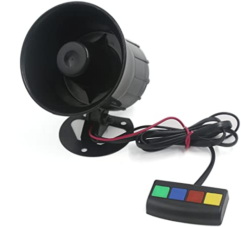 uxcell a16030100ux0107 Motorcycle Car 4 Tone Sounds Loud Security Warning Siren Horn DC 12V