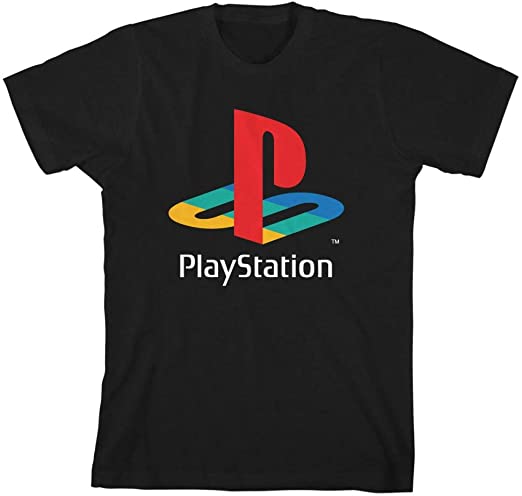 Playstation Video Game Logo Youth Boys Black Graphic Tee