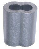 Loos Cableware SL1-2 Aluminum Duplex Oval Crimping Sleeve Set for 116 Diameter Wire Rope 50 Piece