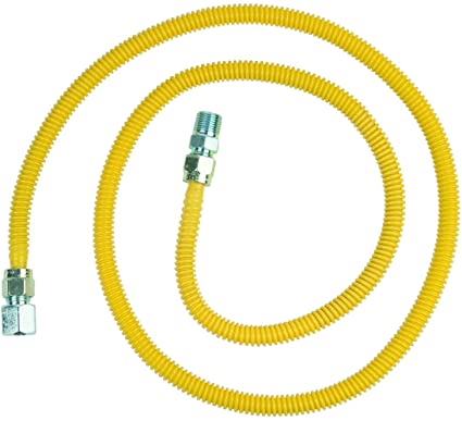 BrassCraft CSSD54-72 P 1/2-Inch FIP x 1/2-Inch MIP x 72-Inch ProCoat Gas Appliance Connector with 1/2-Inch OD