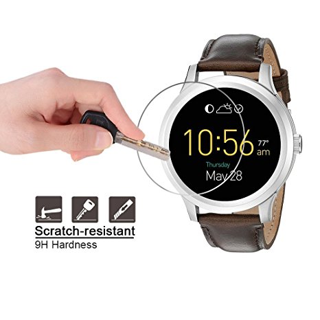 Tempered Glass Screen Protector Round Edge for Fossil Q Founder (Watch not included)