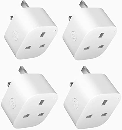 Alexa Smart Plug Mini - Meross Compatible with Alexa, Google Home, SmartThings 13A WiFi Plugs Wireless Remote Control Timer Plug No Hub Required (4 Pack)