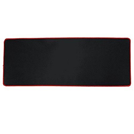 Extended Gaming Mouse Pad,Large Size 31.5 x 11.8 inches (Red Edge)