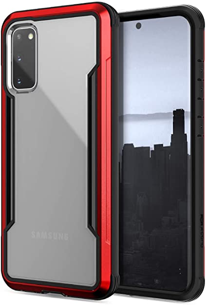 Defense Shield Series, Samsung Galaxy S20 Phone Case - Military Grade Drop Tested, Anodized Aluminum, TPU, and Polycarbonate Protective Case for Samsung Galaxy S20, (Red)