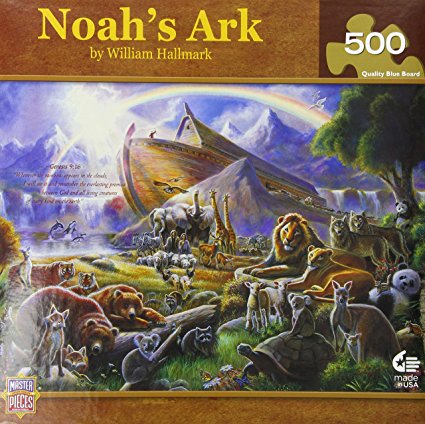 MasterPieces Noah's Ark Inspirational Jigsaw Puzzle, Art by William Hallmark, 500-Piece