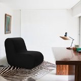 Vivon Cocoon Shaped Comfort Foam Modern Accent Furniture Chair Standard Black