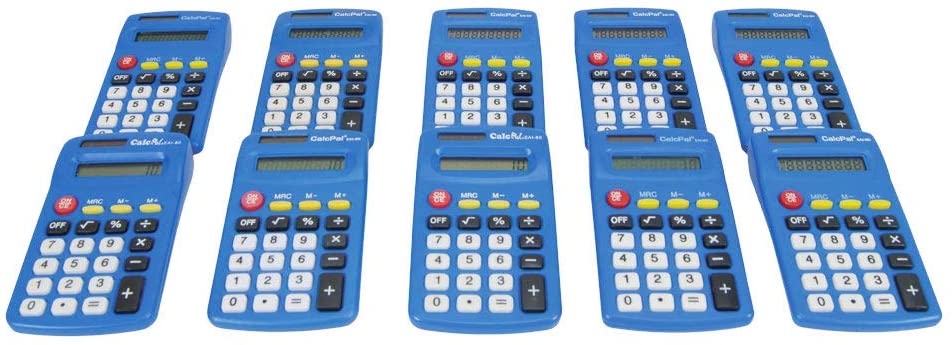 EAI Education CalcPal EAI-80 Solar Basic Calculator - Set of 10