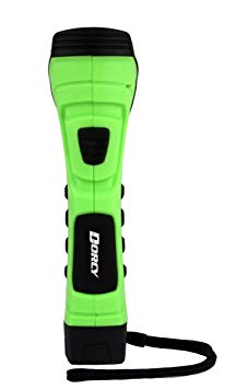 Dorcy 190-Lumen CyberLight Weather Resistant LED Flashlight with Nylon Lanyard, Neon Green (41-4755)