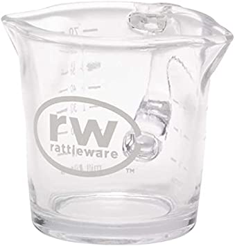 Rattleware 3-Ounce RW Logo Shot Pitcher, Glass