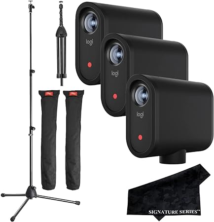 Mevo Start 3-Pack Wireless Live Streaming Cameras, for Multi-Camera HD Video, App Control and Streaming via Smartphone or Wi-Fi with Mevo Floor Stand and Signature Series Lens Cloth