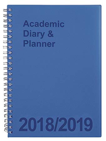 A5 Academic Diary 2018/2019 Week-To-View Spiral Bound (Blue)