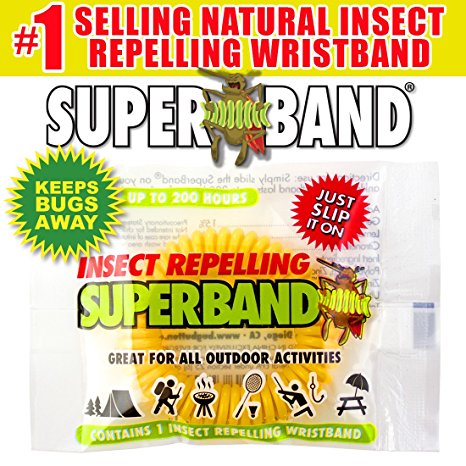 NEW 2016 - Insect Repelling SUPERBAND - Green Packaging - ALL NATURAL (50)