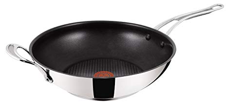 Tefal Jamie Oliver Stainless Steel Premium Series Non-Stick Wok, 30 cm