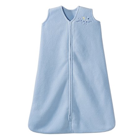 HALO SleepSack Micro-Fleece Wearable Blanket, Baby Blue, Medium