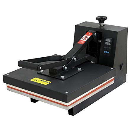 ZENY 15" x 15" Sublimation Heat Transfer Press Machine - Clamshell for T-Shirt, Black (#04)