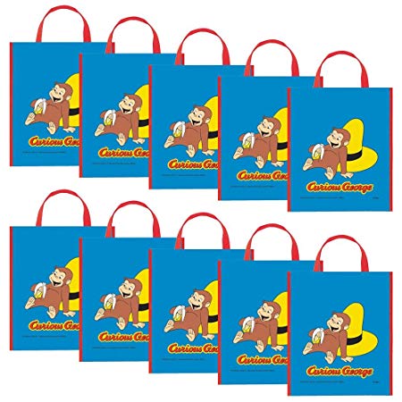 Costume Supercenter BB15882SET Curious George Party Tote Bag -Set Of 10