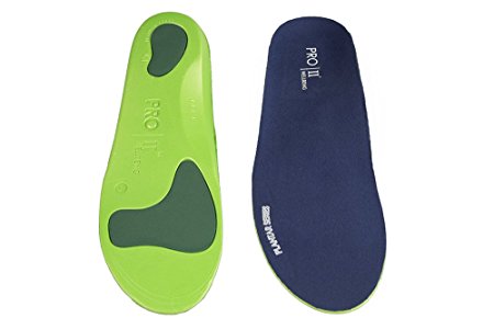 Pro11 Wellbeing Orthotic Insoles Full Length With Arch Supports, Metatarsal And Heel Cushion For Plantar Fasciitis Treatment 9.5/ 11 UK Blue