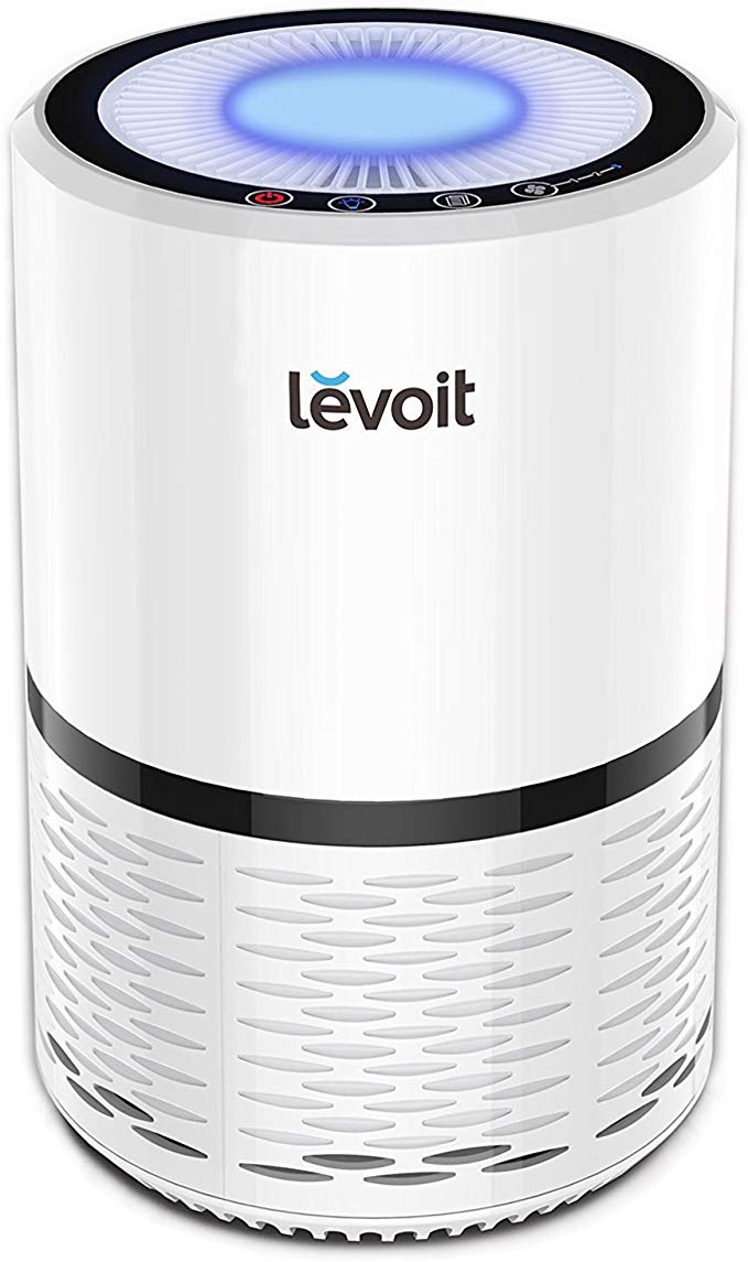 LEVOIT Air Purifier for Home Smokers Allergies and Pets Hair, True HEPA & High Efficiency Carbon Filter, Filtration System Cleaner, Eliminates Smoke Odor Dust Mold, Quiet in Bedroom Office, LV-H132