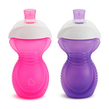 Click Lock Bite Proof Sippy Cup, Pink/Purple, 9 Ounce, 2 Count