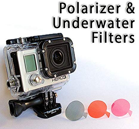 The Accessory Pro® Polarizer and Underwater Dive Filters compatible with all GoPro® Hero4 Hero3  Hero3 cameras - 3 Pack