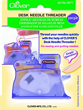 Clover Desk Needle Threader, Purple