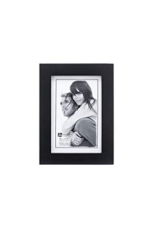 Malden 4x6 Picture Frame - Wide Real Wood Molding, Real Glass - Black