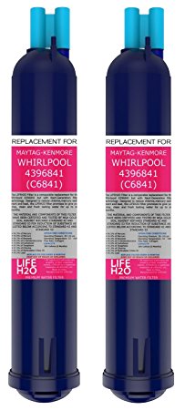 (2 Packs) Brand New Refrigerator Water Filter 4396841 4396710 Filter3 Replacement, Compatible with Maytag Whirlpool Kenmore and PUR Fridge Models