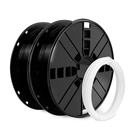 NOVAMAKER PETG Filament 1.75mm, Black PETG 3D Printer Filament Bundle with Cleaning Filament, 1kg Spool(2.2lbs) x 2, Dimensional Accuracy  /- 0.02mm, Fit Most FDM Printer (Black 2 Pack)