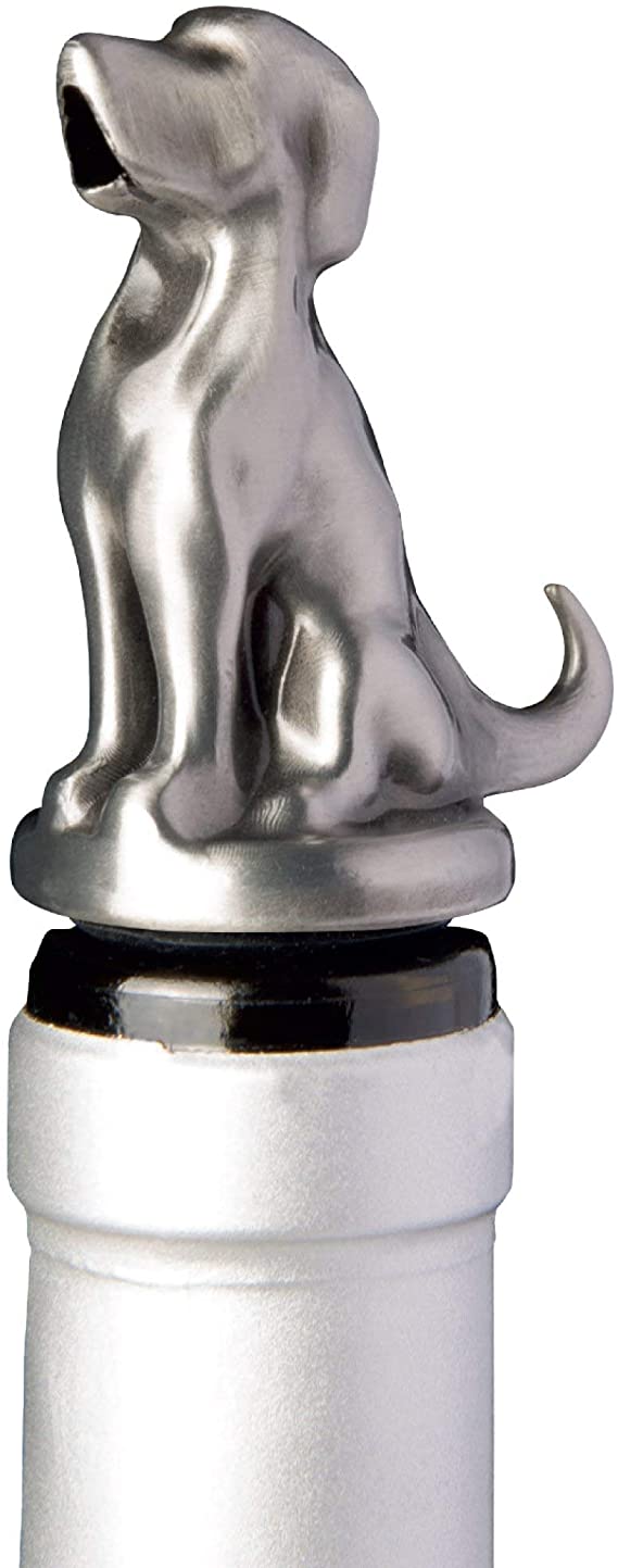 Stainless Steel Dog Wine Aerator Pourer - Deluxe Decanter Spout for Robust Red and White Wine - Pour Amore Bottle Pourer/Stopper & Air Diffuser by Chris's Stuff