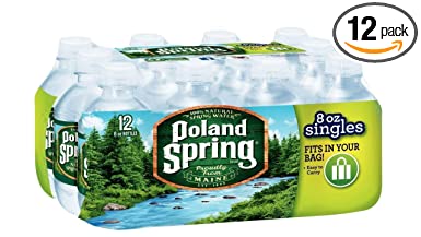 Poland Spring Half Pint Natural Spring Water 12 pk - 27.6 Pounds