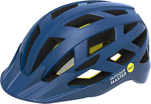 OutdoorMaster Gem Recreational MIPS Cycling Helmet - Two Removable Liners & Ventilation in Multi-Environment - Bike Helmet in Mountain, Motorway for Youth & Adult