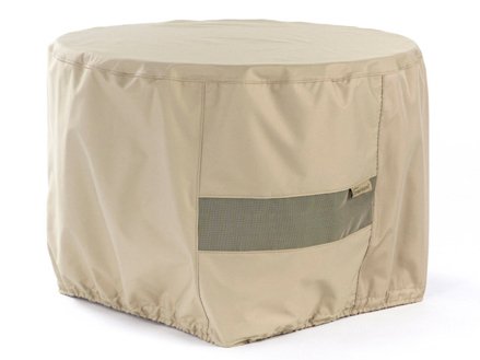 CoverMates – Round Firepit Cover – 48DIAMETER x 25H – Elite Collection – 3 YR Warranty – Year Around Protection - Khaki