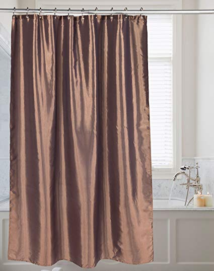 Carnation Home Fashions FSC15-FS/82 Shimmer Faux Silk Shower Curtain Bronze