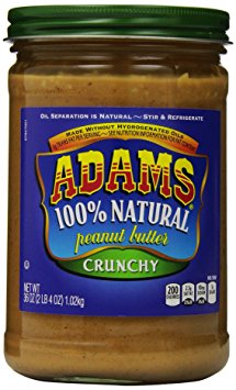 Adams, 100% Natural Peanut Butter Crunchy, 36 oz