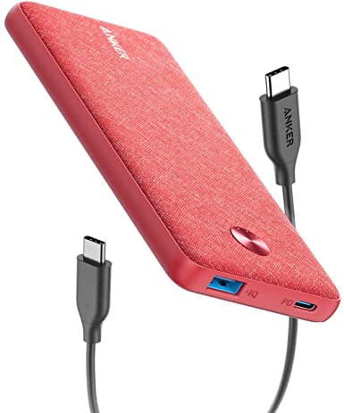 Anker PowerCore III Sense 10K Sun-Kissed Coral, 10000mAh Portable Charger USB-C Power Delivery (18W) Power Bank for iPhone 11/11 Pro / 8 / X/XS, S10, Pixel 3, iPad Pro 2018, and More