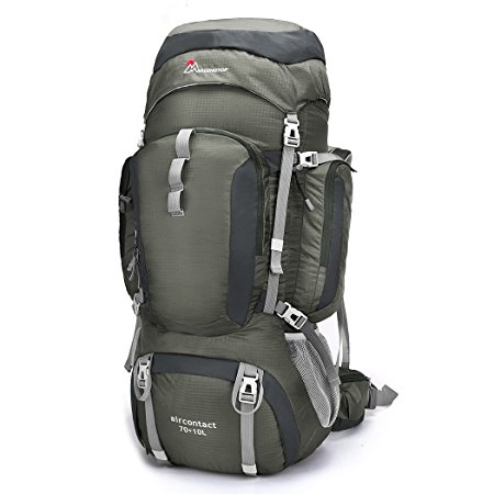 Mountaintop 55L/70L 10L Hiking Backpack Internal Frame Backpack Backpacking Trekking Bag