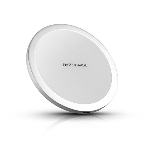 Wireless Quick Charger, Newgam Fast Charge Qi Wireless Charging Pad/Stand for Qi Enabled Devices for iPhone 8/8 Plus/X,Samsung Note8/S8/S8 /S7/S7 Edge/S6 Edge  /Note5 etc (White)