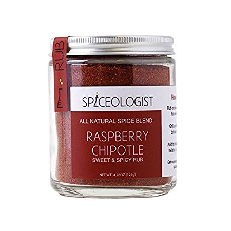 Spiceologist - Raspberry Chipotle BBQ Rub and Seasoning - Sweet & Spicy Spice Blend - 4.28oz(121g).