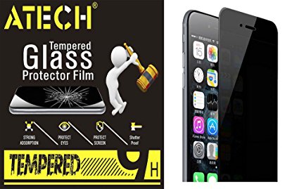 ATECH iPhone 7 Plus 5.5inch Privacy Screen Protector Anti-Spy Tempered Glass Screen Protector 9H Hardness 0.2mm 2.5D Scratch-Resistant Anti-Spy Glass Screen Shield for iPhone 7 Plus (iP7 Plus Privacy)