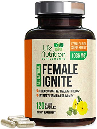 Female Libido Enhancement Supplement Pills with Maca, Tribulus & Horny Goat Weed 1000mg for Excitement, Desire & Energy Vitamins for Women - B12, Red Panax Ginseng, Dong Quai & Gingko - 120 Capsules