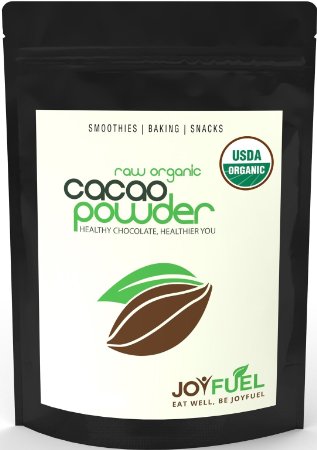 Premium Organic Raw Cacao/Cocoa Powder, Rich Dark Chocolate Taste - 1lb/16oz bag