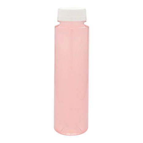 8-OZ Cylindrical Plastic Juice Bottles - Cold Pressed Clear Food Grade PET Bottles with Tamper Evident Safety Cap: Perfect for Cafés and Catering Events - Disposable and Eco-Friendly – 100-CT