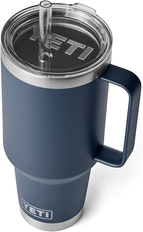 YETI Rambler 42 oz Straw Mug, Vacuum Insulated, Stainless Steel, Navy