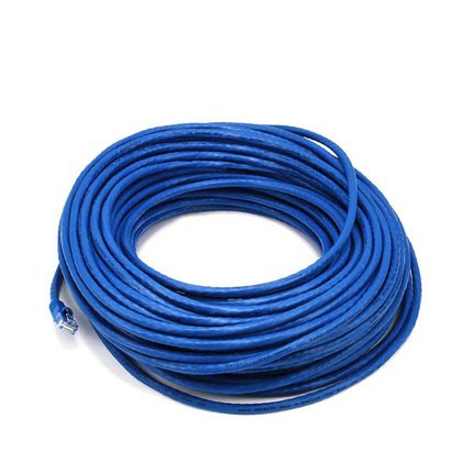 PrimeCables® Blue High Quality Cat6 550MHz UTP RJ45 Ethernet Bare Copper Network Patch Cable (100ft)