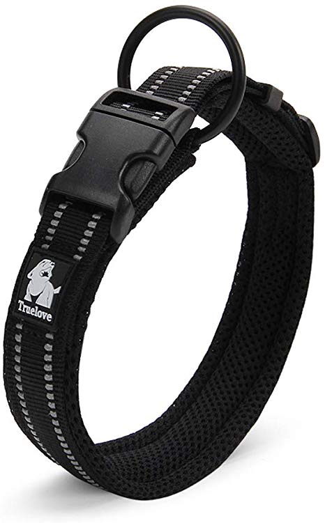 Chai's Choice Best Padded Comfort Cushion 3M Reflective Dog Collar for Small, Medium, and Large Dogs and Pets. Perfect Match for Our Harness and Leash. Please use Sizing Chart at Left!
