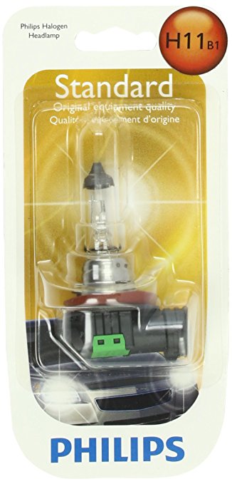 Philips H11 Standard Halogen Headlight Bulb (Pack of 1)