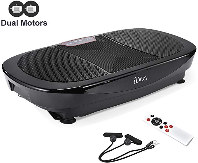 iDeer Vibration Platform Fitness Vibration Plates,Whole Body Vibration Exercise Machine w/Remote Control &Bands,Fit Massage Workout Vibration Trainer for Weight.Loss Max User Weight 330lbs.