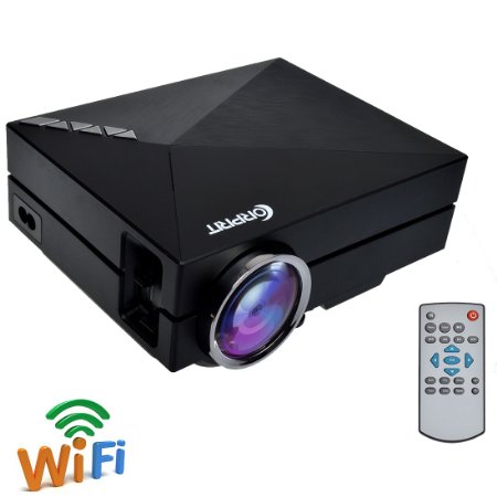 Corprit Wireless Home Cinema Theater LED Projector,WIFI Connect,DLNA/Airplay/Miracast For Android/IOS/PC