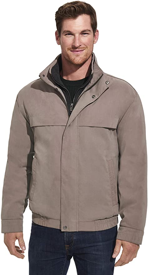 Weatherproof Mens Lightweight Micro-Suede Water Resistant Zip Bomber Jacket Coat